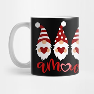 Amour with Love Gnomes for Valentine's Day Couples Mug